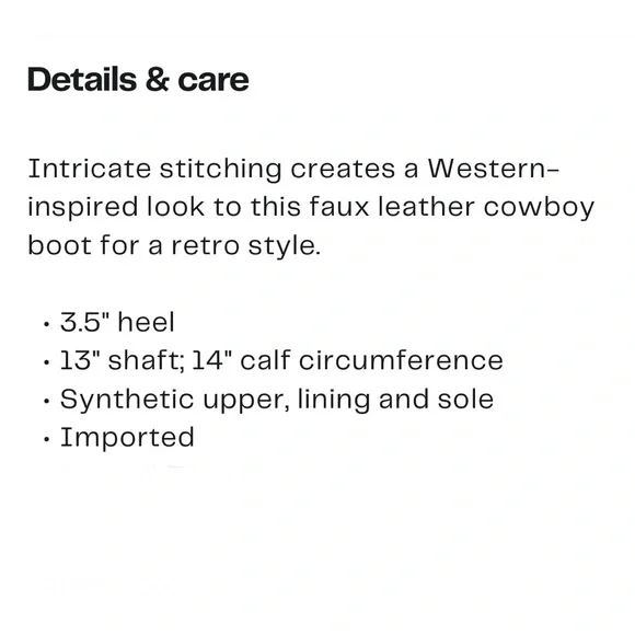 Berness Arizona Quilted Cowboy Boots White Women’s Size 8 Western Design - Picture 13 of 13